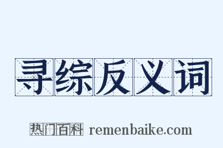 寻综反义词是什么意思的图片